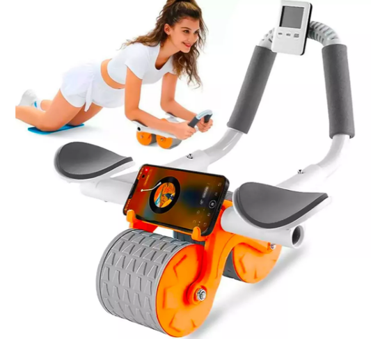 Rodillo de entrenamiento para abdominales con soporte para codos